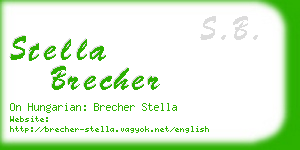 stella brecher business card